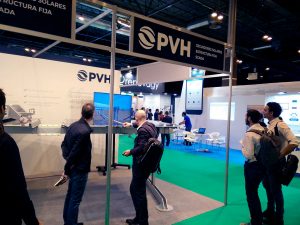 Visitors attending the operation of our pv cleaner at GENERA