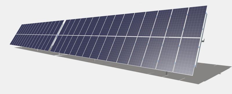 Monoline 2V PVH Single Row PV Tracker For 60 Panels | PVH Advanced ...