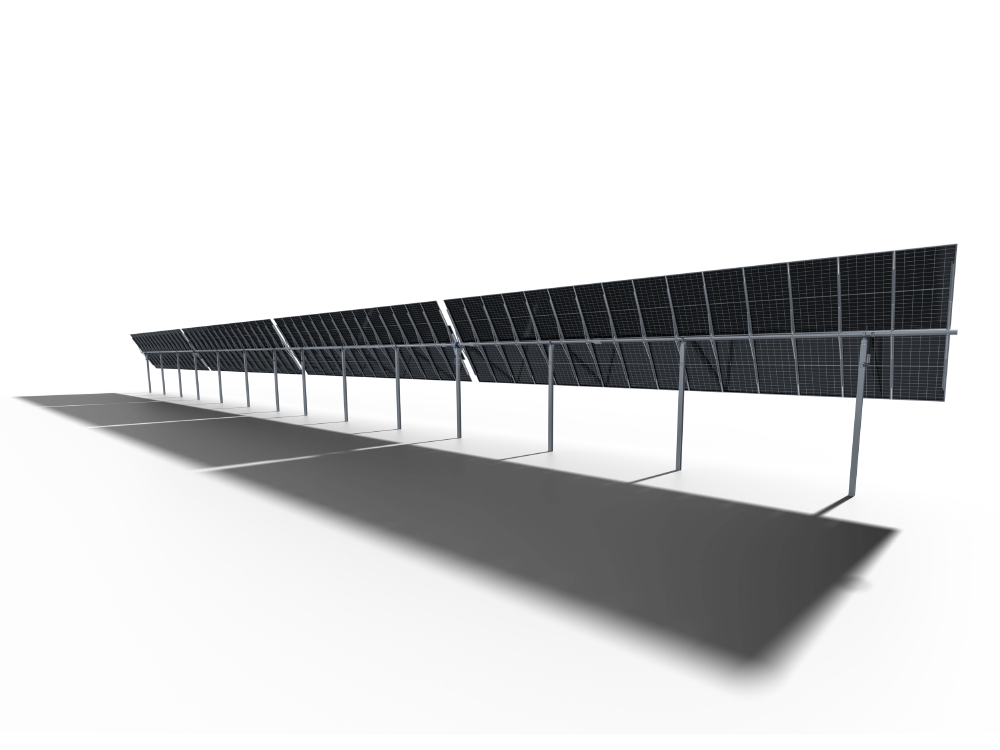 Monoline+ 2P is PVH's single row PV tracker high-power modules