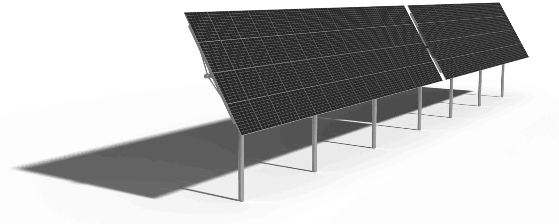 Monoline+ tracker for large-format high-power modules