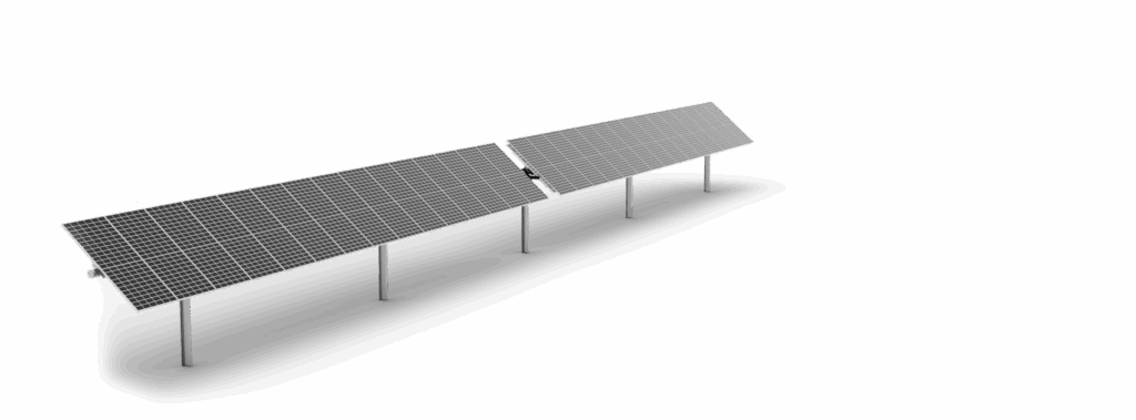 AxoneDuo Infinity solar tracker in 1 row x 1 string configuration