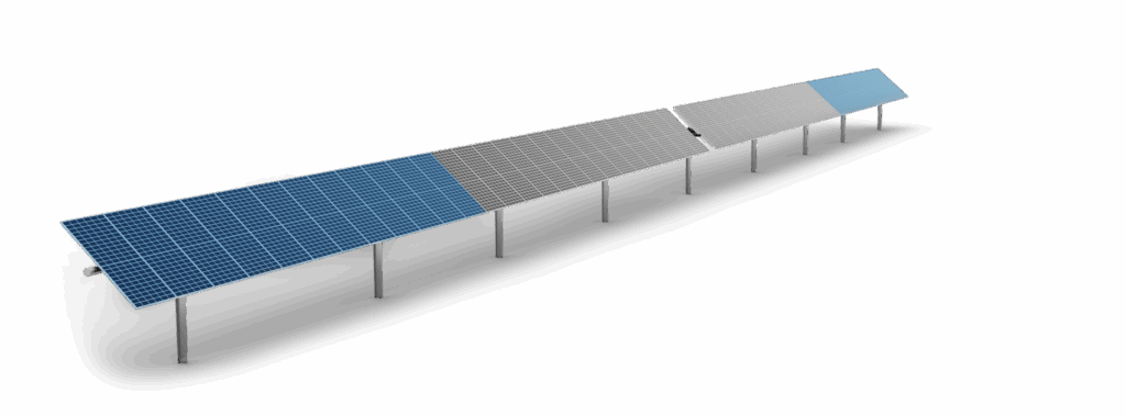 AxoneDuo Infinity solar tracker in 1 row x 2 string configuration