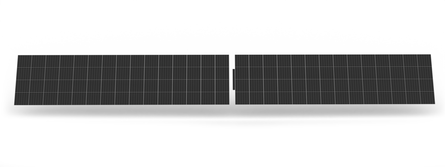Monoline 2P solar tracker with dual-row design and modules mounted