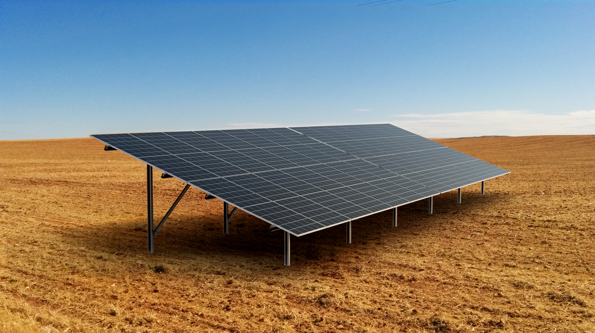 SolarFix fixed tilt structure for utility-scale solar racking