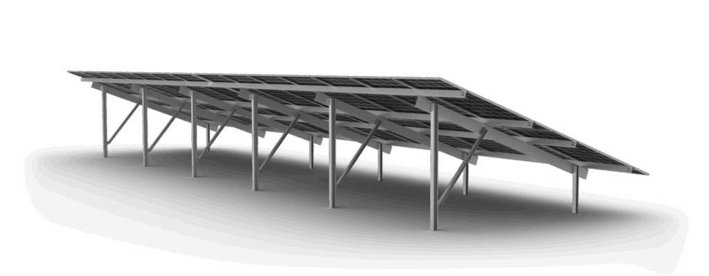 SolarFix bi-post fixed-tilt structure