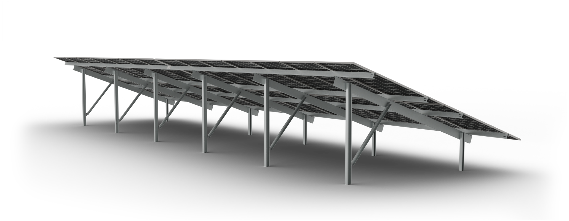 SolarFix fixed-tilt structure for utility-scale solar racking · PVH
