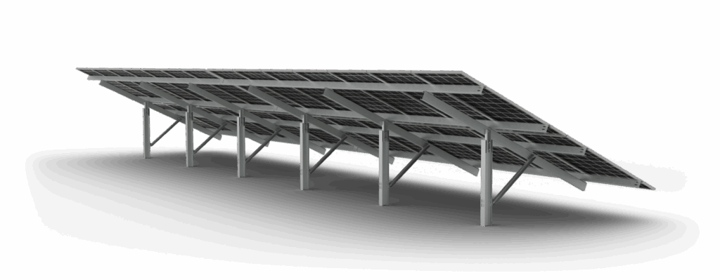 SolarFix mono-post fixed-tilt structure