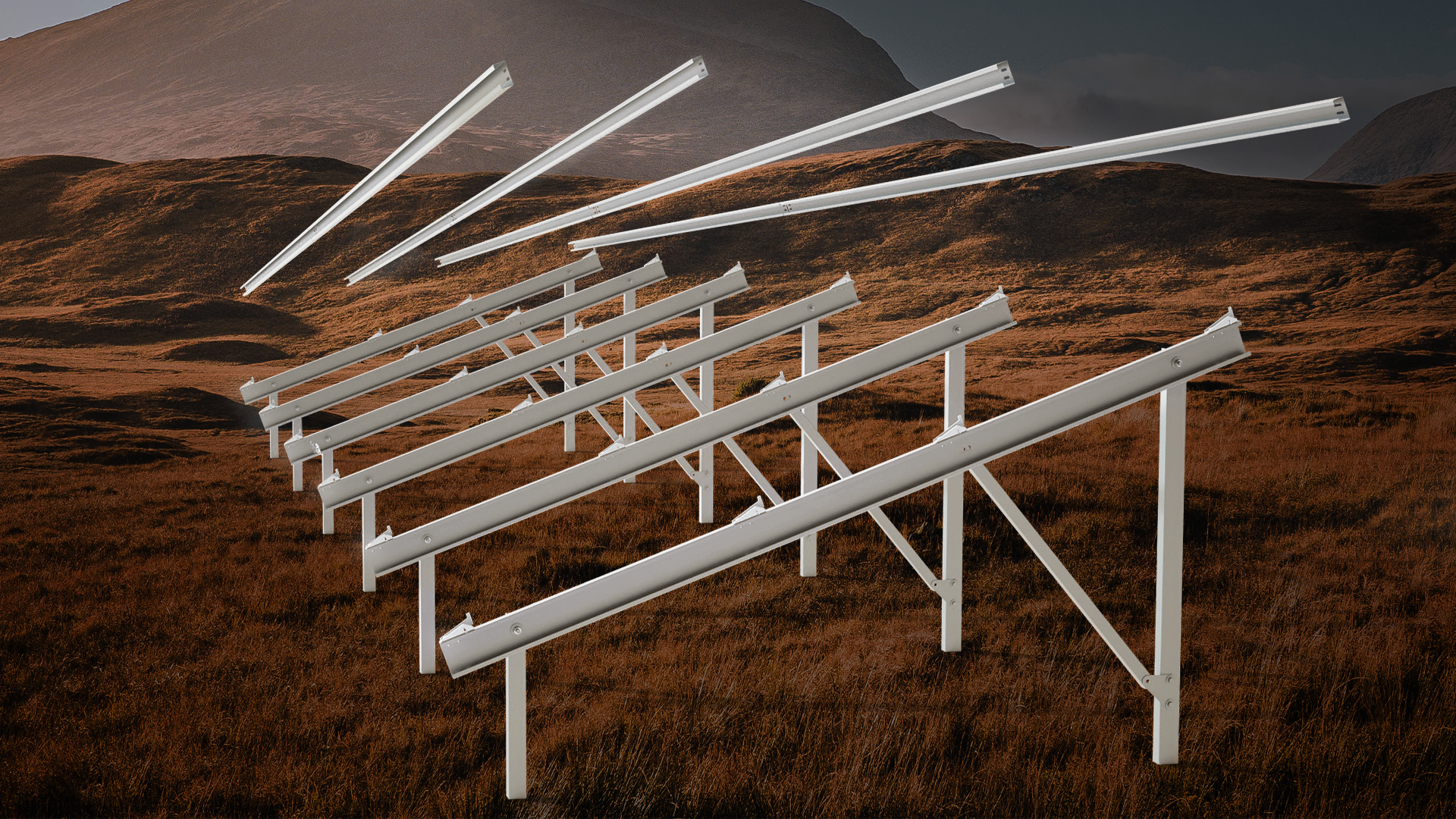 SolarFix fixed-tilt structure for utility-scale solar racking · PVH