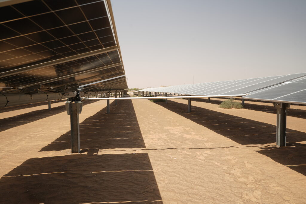 Designing Solar Trackers at a desert location project site.